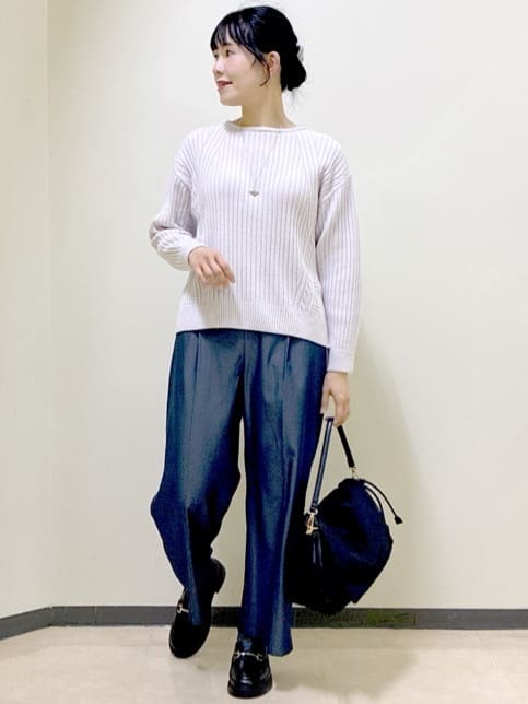  beni_gingerさんの「Reflect｜【ゆったり着られる◎】ワイドリブニットプルオーバー」を使ったコーディネート
