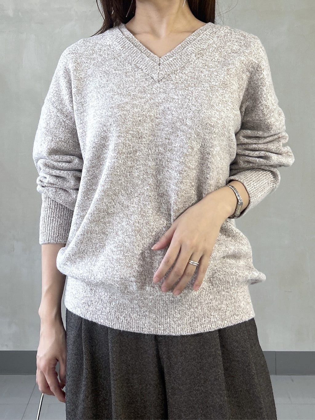 takaさんの「INDIVI｜ツイードタックワイドパンツ」を使ったコーディネート