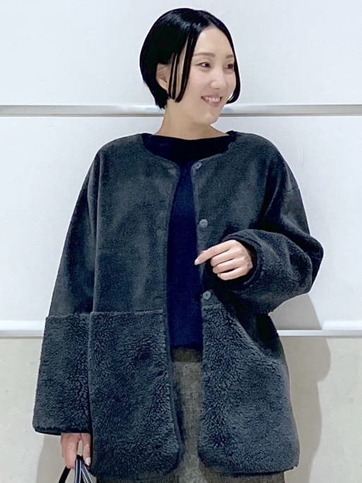 eriko さんの「Dessin｜【2WAY】フェイクムートンコート」を使ったコーディネート