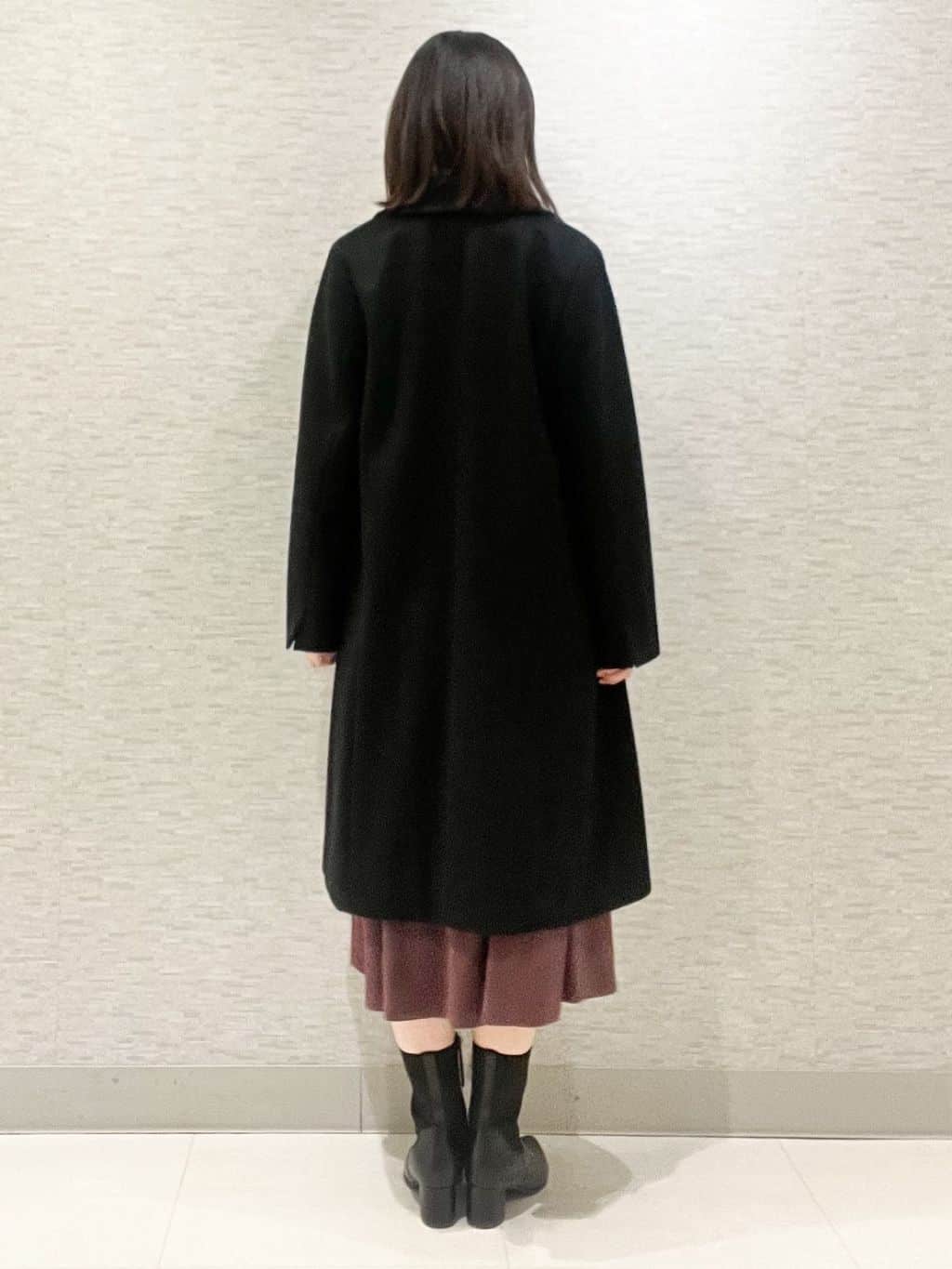 marikoさんの「Reflect｜【SS-4Lサイズ／選べる6色】テーラードカラーロングウール混コート」を使ったコーディネート