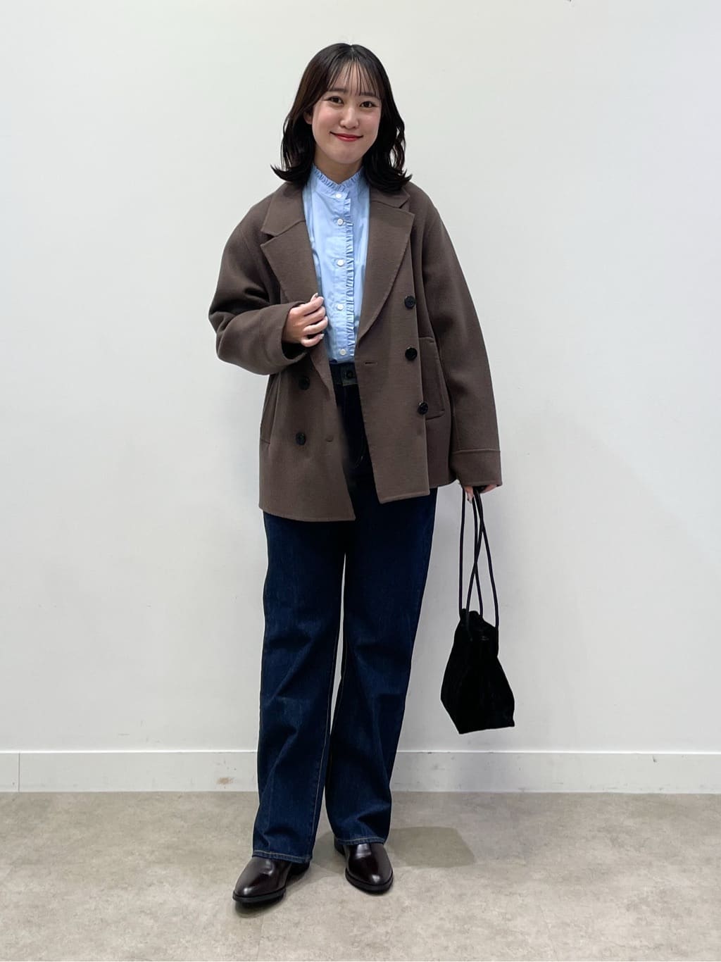 yukariさんの「Dessin｜【洗える】フリルネックブラウス」を使ったコーディネート