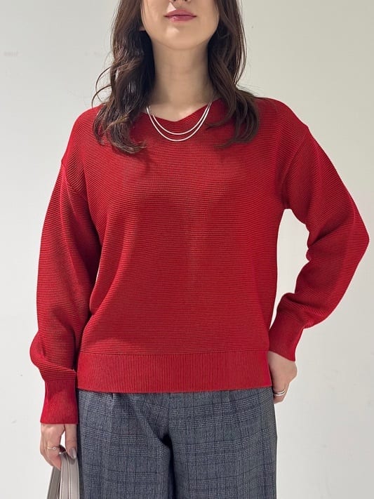そんさんの「INDIVI｜【ウール混ラメ素材】Vネック煌めきニット」を使ったコーディネート