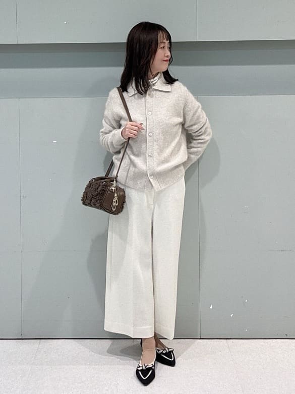 makiさんの「UNTITLED｜【日本製／通勤／フォーマル】カシミヤ混ノーカラーコート」を使ったコーディネート