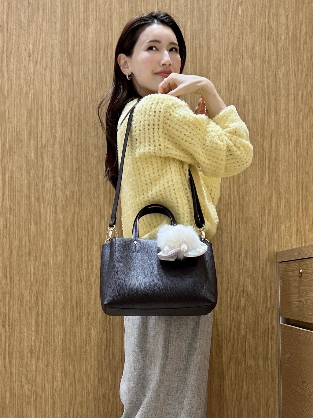 maiさんの「OPAQUE.CLIP｜モールヤーンメッシュニット【洗濯機OK】」を使ったコーディネート