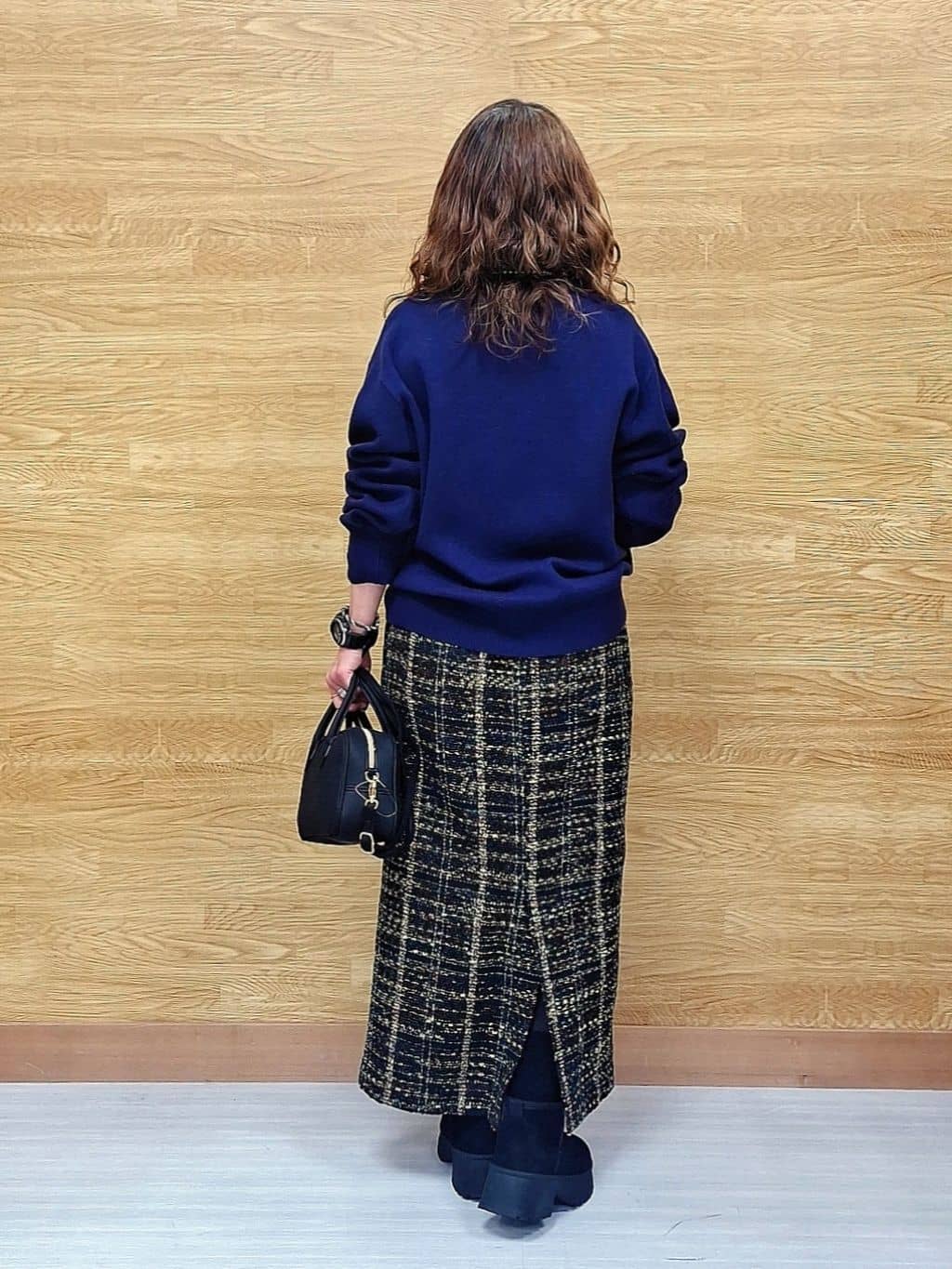 ありゅさんの「SHOO･LA･RUE｜【洗濯機可/S-LL】もちもちタッチ スウェットライクロゴニット」を使ったコーディネート