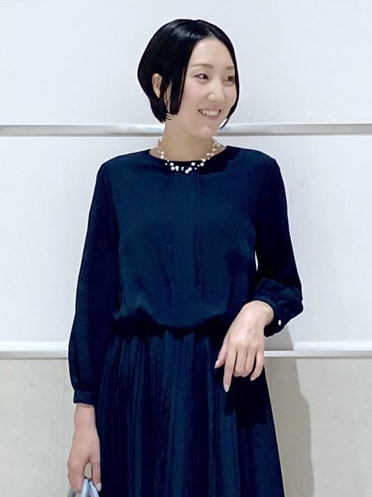 eriko さんの「Dessin｜ジョーゼットワンピース」を使ったコーディネート