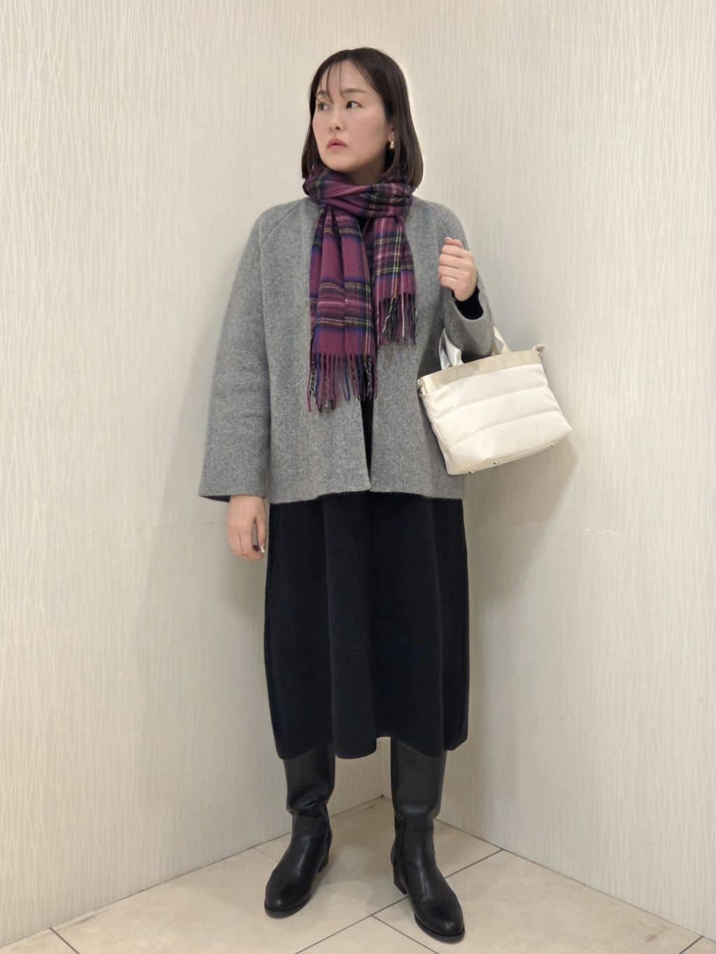 naokoさんの「UNTITLED｜【軽アウター/ミドル丈】ウールニットコーディガン」を使ったコーディネート