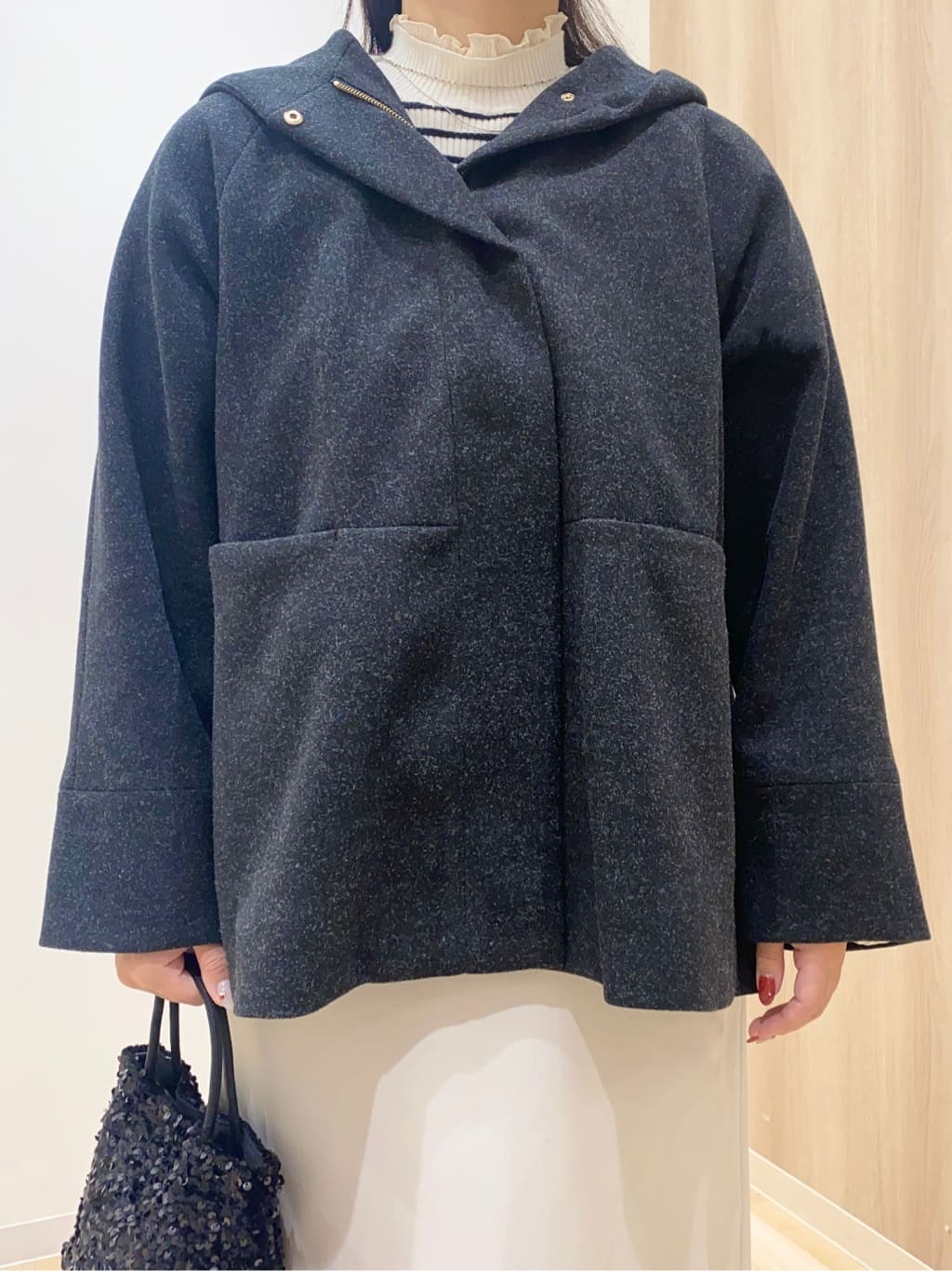 HANAさんの「grove｜プリーツレイヤードニットプルオーバー」を使ったコーディネート