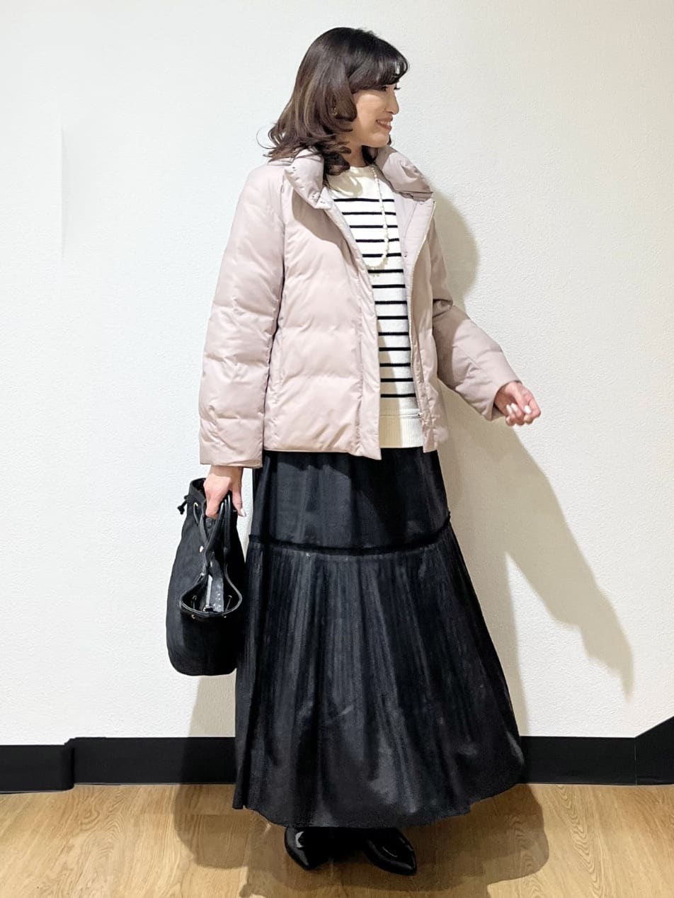 ayaさんの「Reflect｜【腰周りすっきり◎】プリーツギャザースカート」を使ったコーディネート