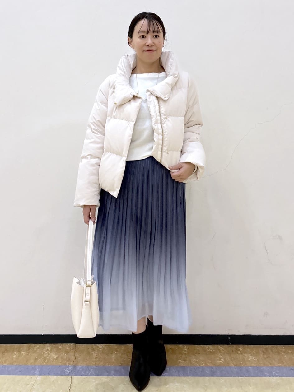 akariさんの「index｜KAWADAダウンショートコート【撥水／洗濯機OK／静電気防止裏地】《XS～LL》」を使ったコーディネート