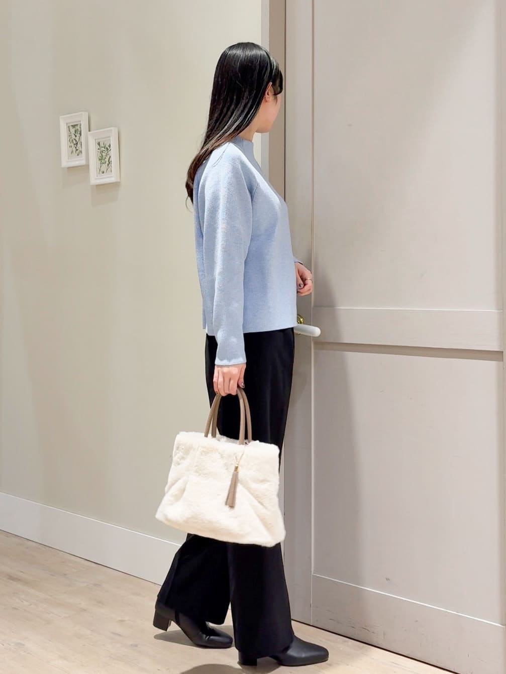 Mayuさんの「grove｜ラグランスリーブ肩釦ニット」を使ったコーディネート