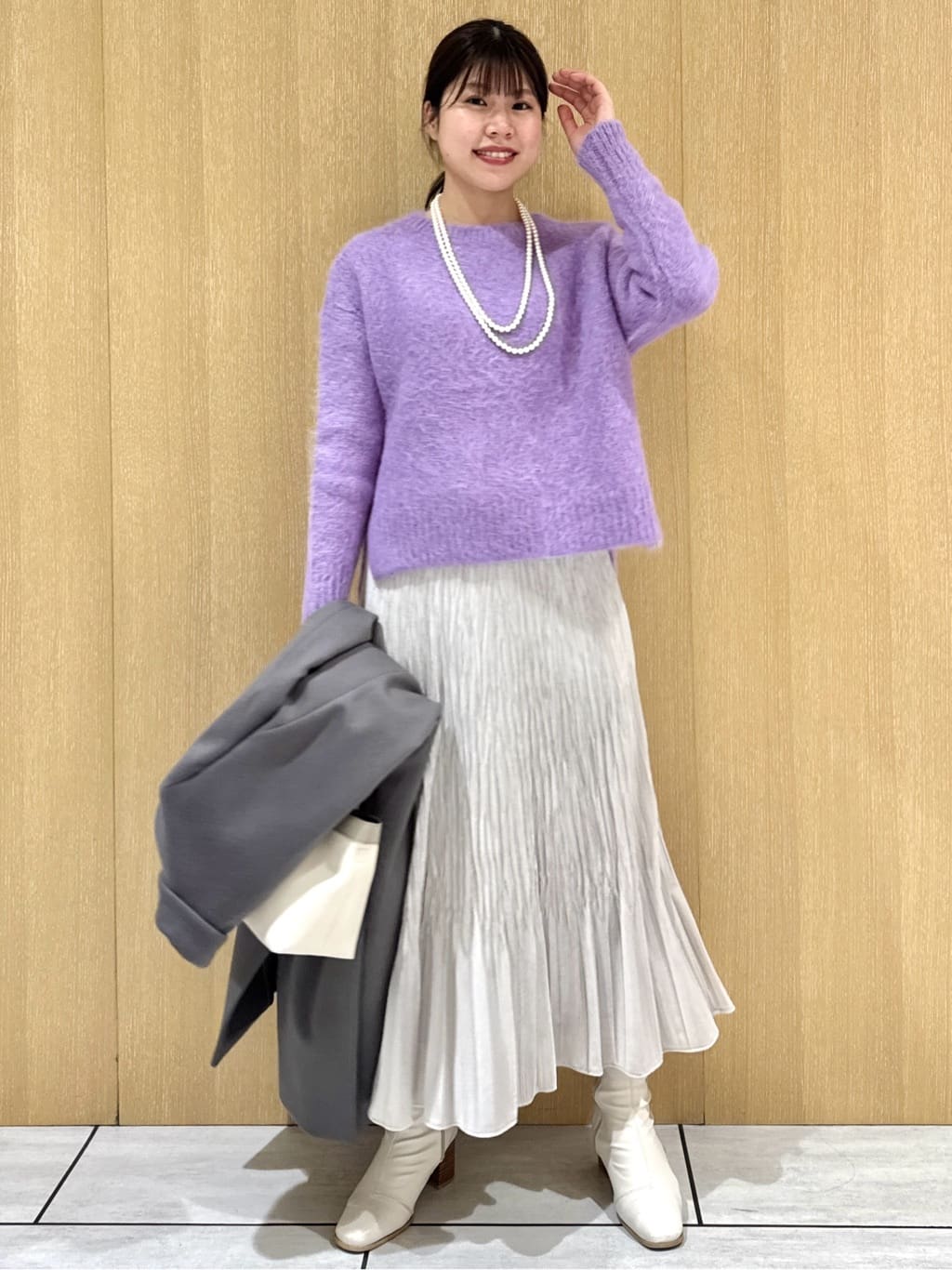 nanaさんの「UNTITLED｜【ゆったり】アルパカ混シャギーニット」を使ったコーディネート