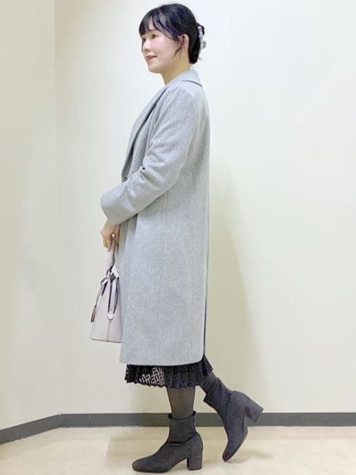  beni_gingerさんの「Reflect｜【SS-4Lサイズ／選べる6色】テーラードカラーロングウール混コート」を使ったコーディネート