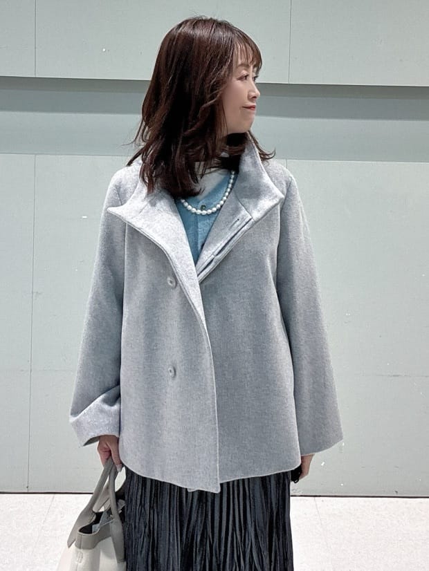 makiさんの「UNTITLED｜【着回しが効く／オンオフアウター】ウールショートコート」を使ったコーディネート