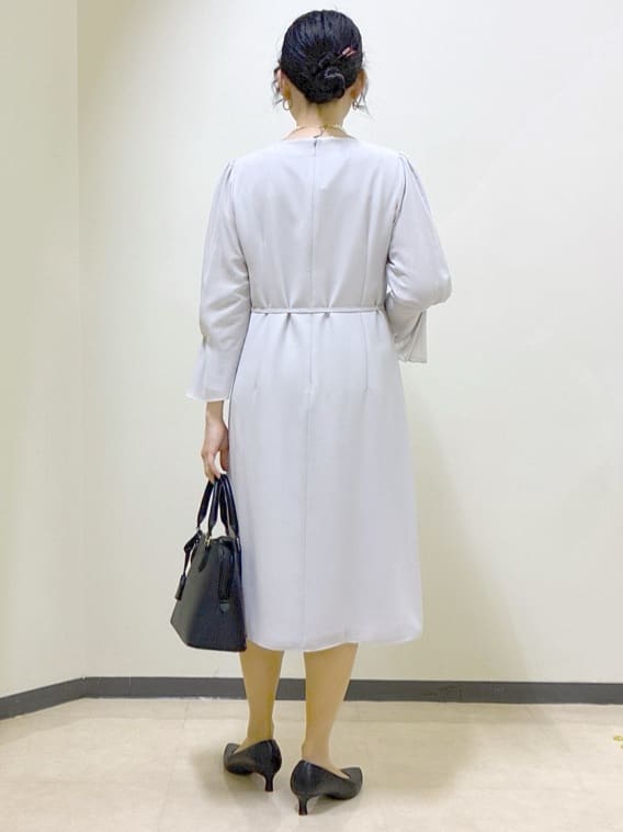  beni_gingerさんの「Reflect｜【SS-4Lサイズ／付属リボン】スリーブデザインジョーゼットワンピース」を使ったコーディネート