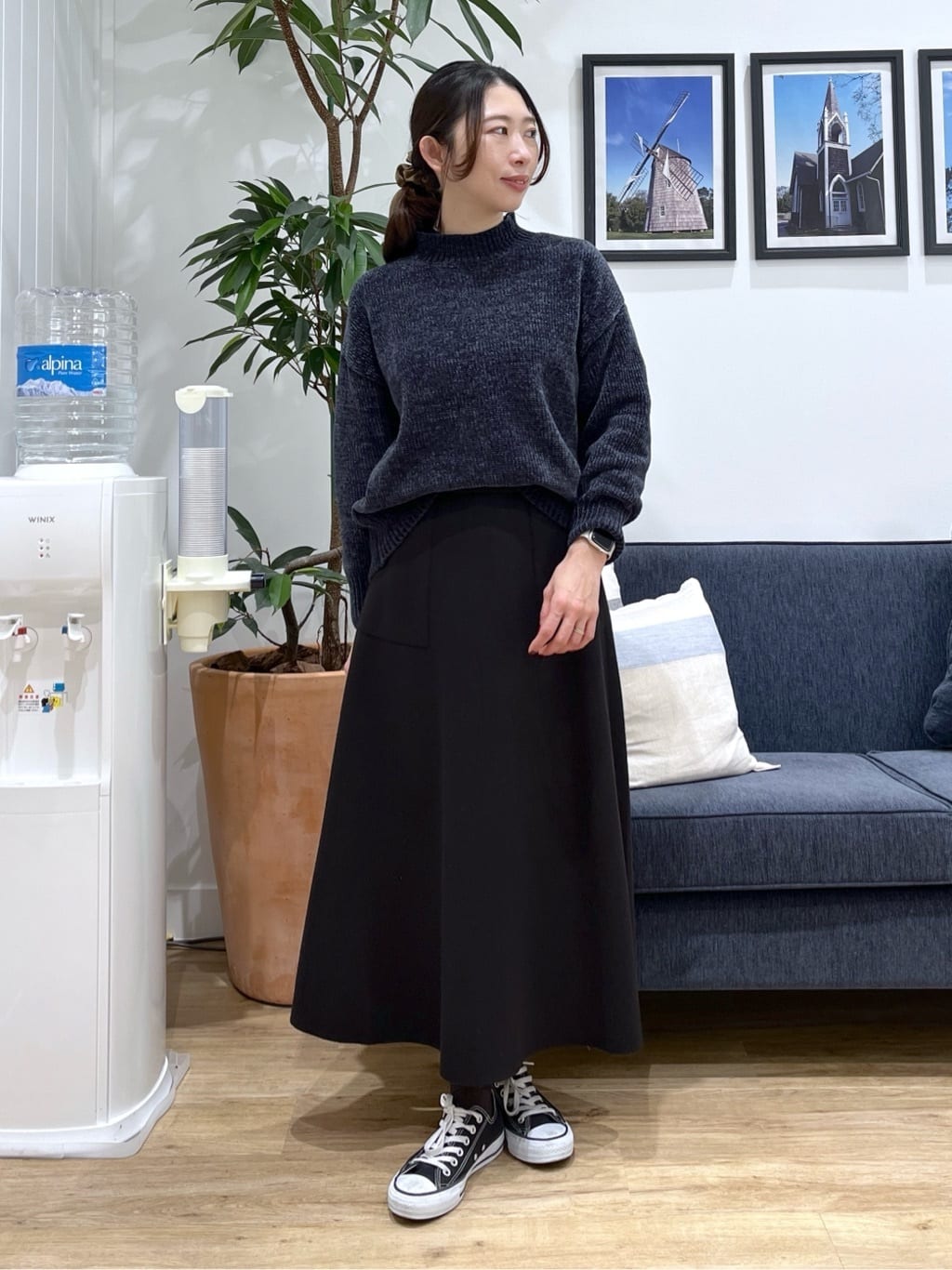 canaさんの「Dessin｜ウール混クルーネックコート」を使ったコーディネート