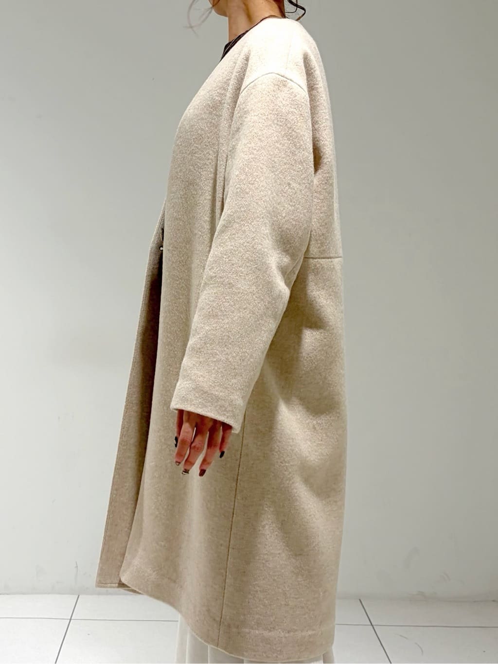 shioriさんの「INDIVI｜【洗える】ケーブルデザイン ラウンドヘムニット」を使ったコーディネート