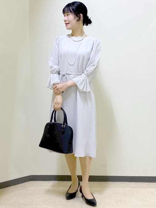  beni_gingerさんの「Reflect｜【SS-4Lサイズ／付属リボン】スリーブデザインジョーゼットワンピース」を使ったコーディネート
