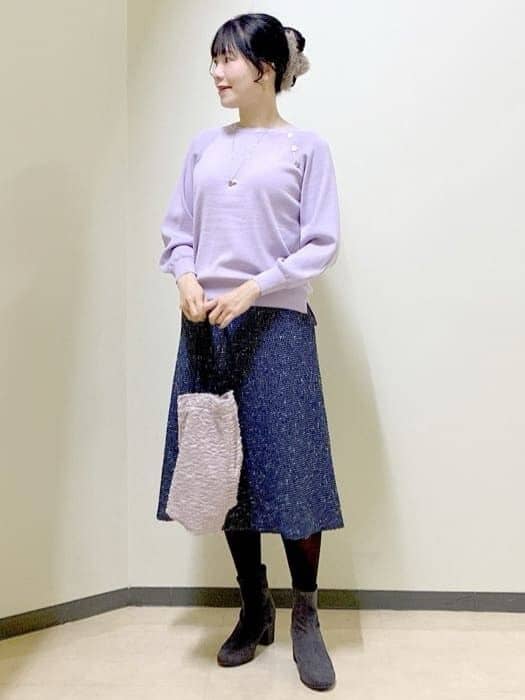  beni_gingerさんの「Reflect｜【ゆったり着られる◎】ラグランスリーブニット」を使ったコーディネート