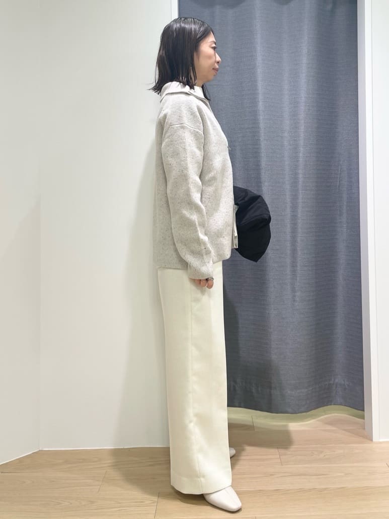 Mikoさんの「INDIVI｜【洗える】カラーネップ ダブルジップカーディガン」を使ったコーディネート