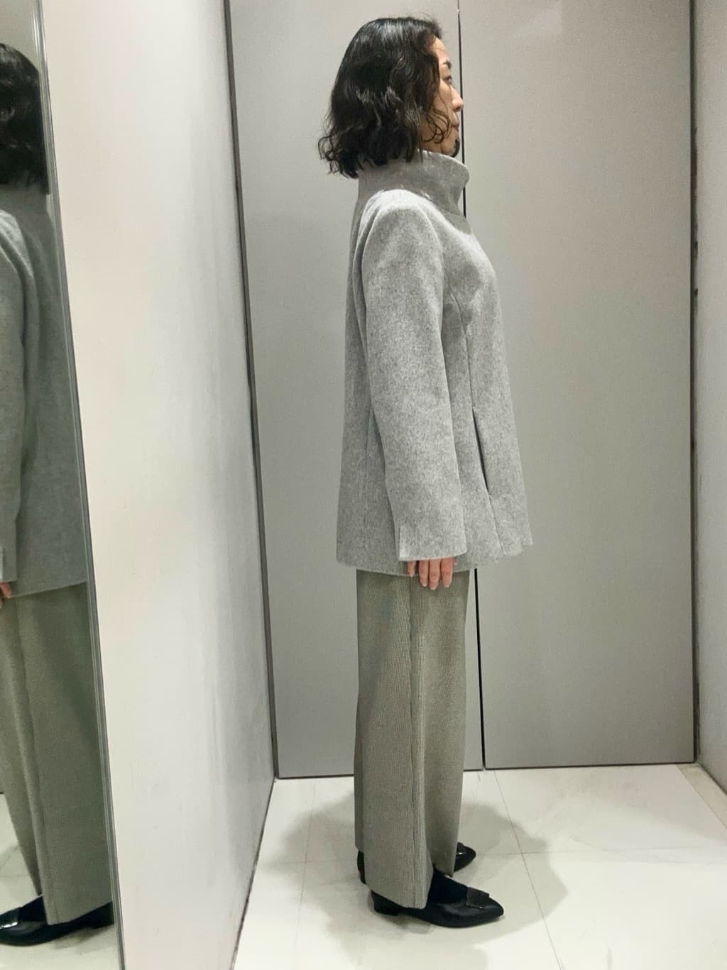 Kouさんの「Reflect｜【SS-4Lサイズ／衿が顔に当たらない◎】スタンドネックミドルコート」を使ったコーディネート