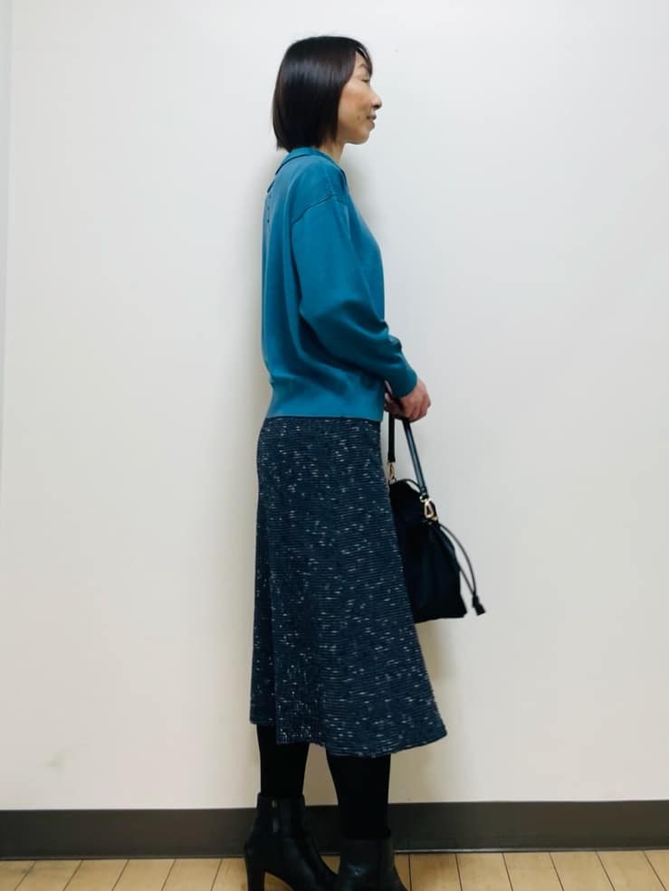 Riiさんの「Reflect｜【広がりすぎない／美シルエット◎】ツイードフレアスカート」を使ったコーディネート
