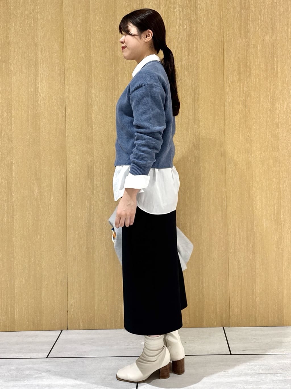 nanaさんの「UNTITLED｜【重ね着レイヤード/スーツブラウス】ファインブロードベーシックシャツ」を使ったコーディネート