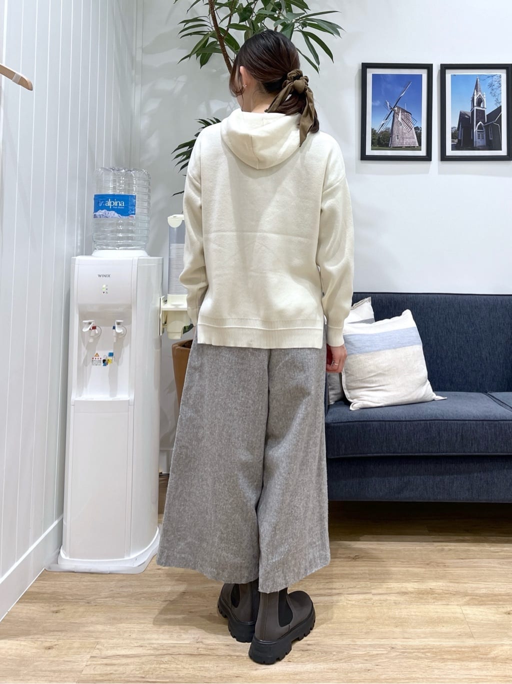 canaさんの「Dessin｜【洗える／体型カバー】ちょうどいいニットパーカ」を使ったコーディネート