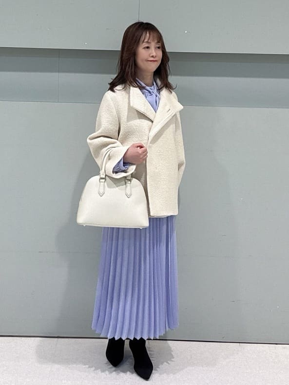 makiさんの「UNTITLED｜◆【フォーマル/洗える】ボウタイ プリーツワンピース」を使ったコーディネート