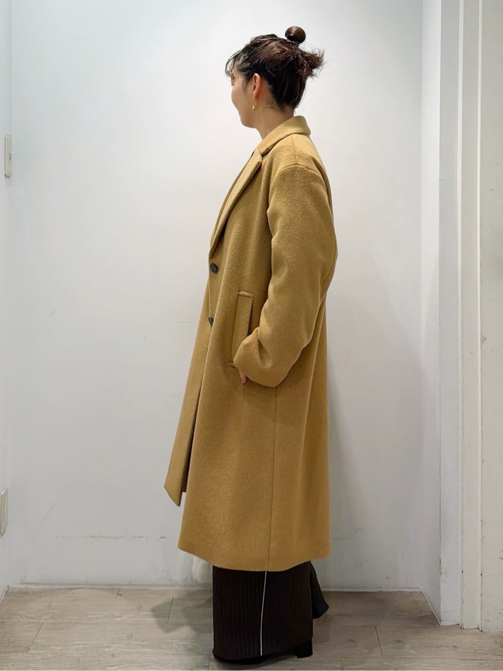 sumicaさんの「OPAQUE.CLIP｜【es】ピンストライプ 変形ワイドパンツ【洗濯機OK】」を使ったコーディネート