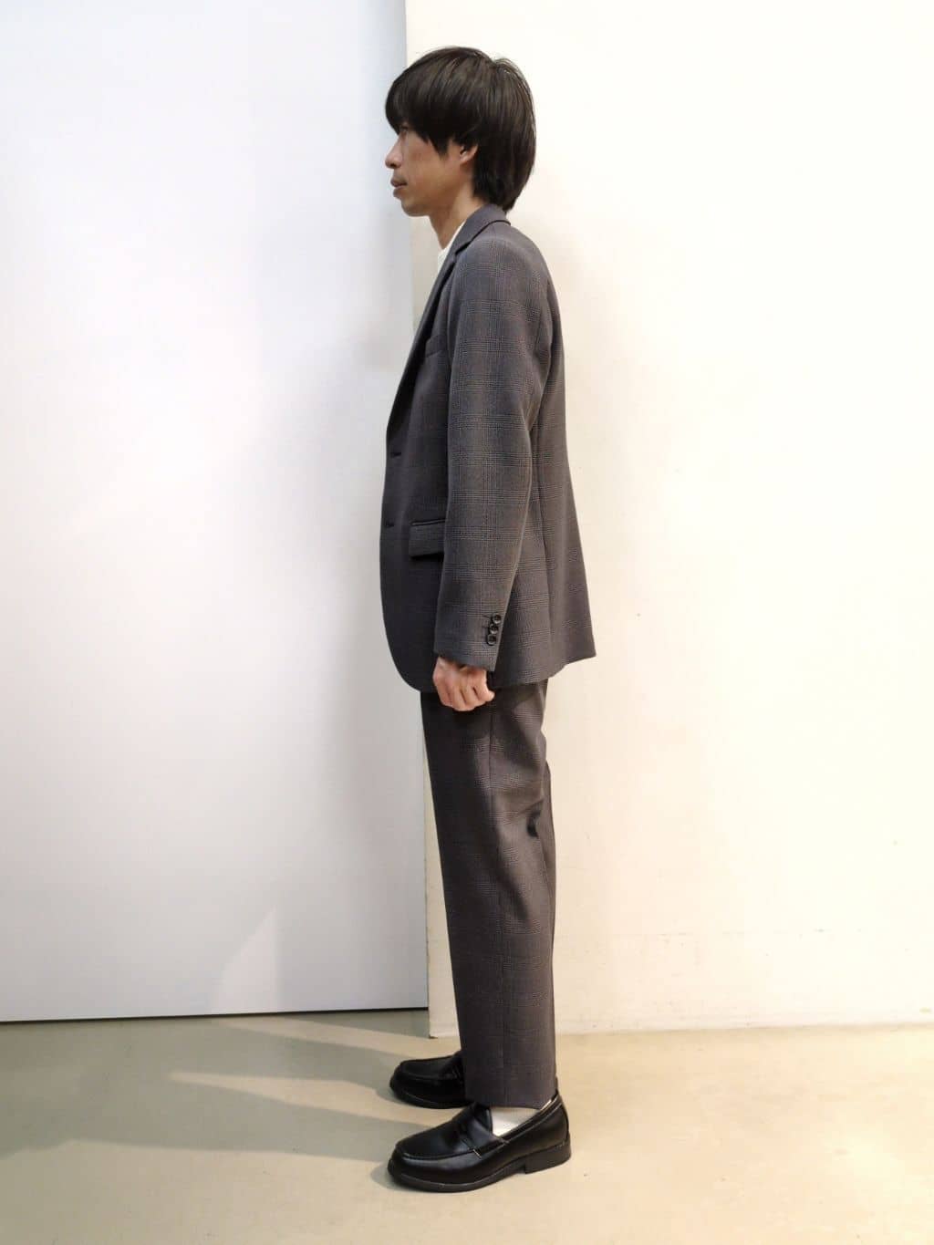 takeさんの「THE SHOP TK｜【セットアップ可/防シワ/洗濯機OK】AVANT WOOLYグレンチェックジャケット」を使ったコーディネート