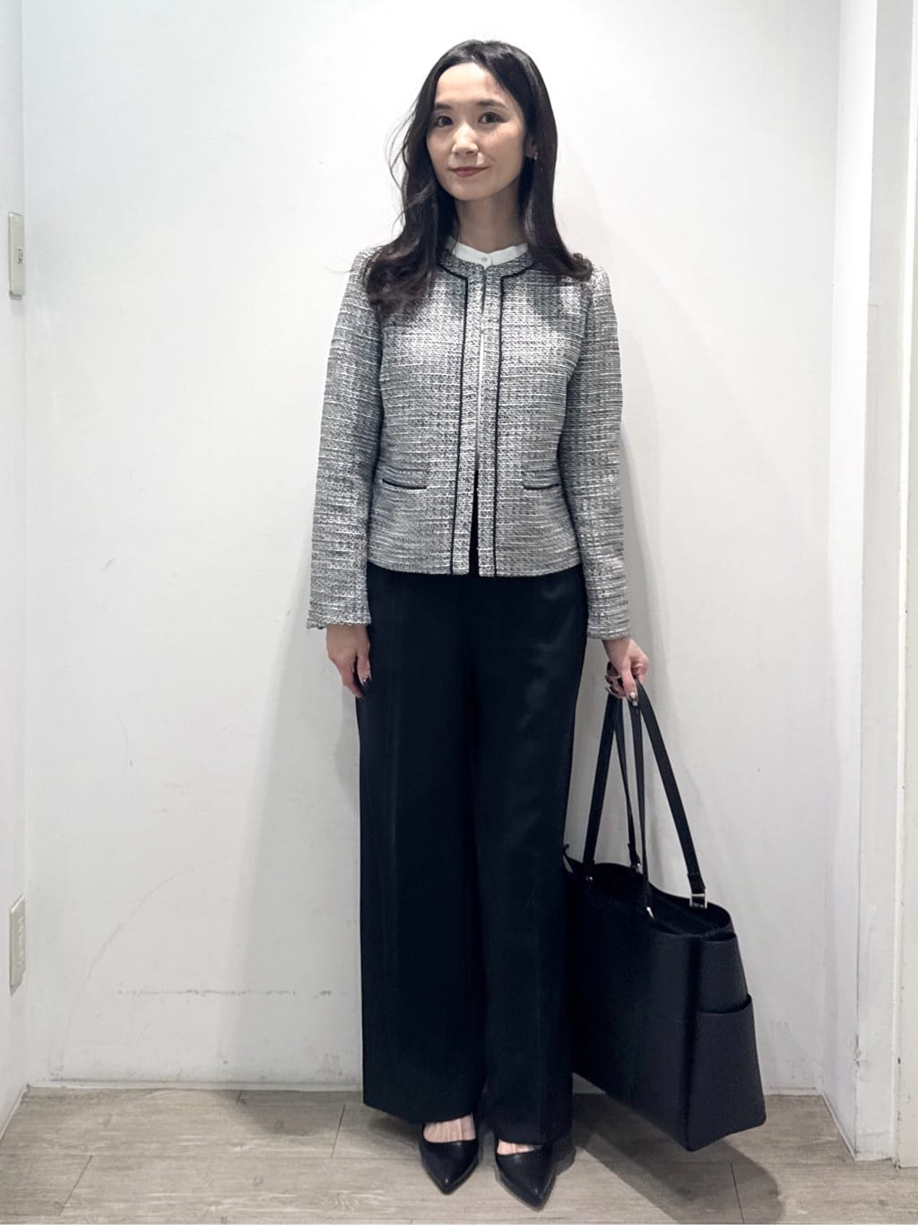yuicciさんの「OPAQUE.CLIP｜《通勤対応》 コットンツイードジャケット」を使ったコーディネート