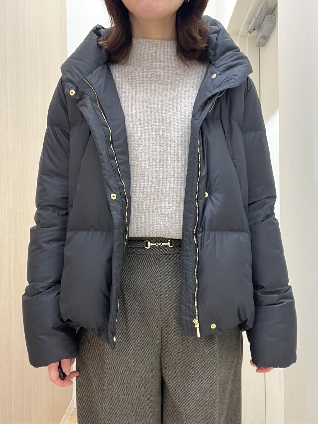  おまつさんの「grove｜【名品アウター／800FP・多機能】つつまれダウンショート」を使ったコーディネート