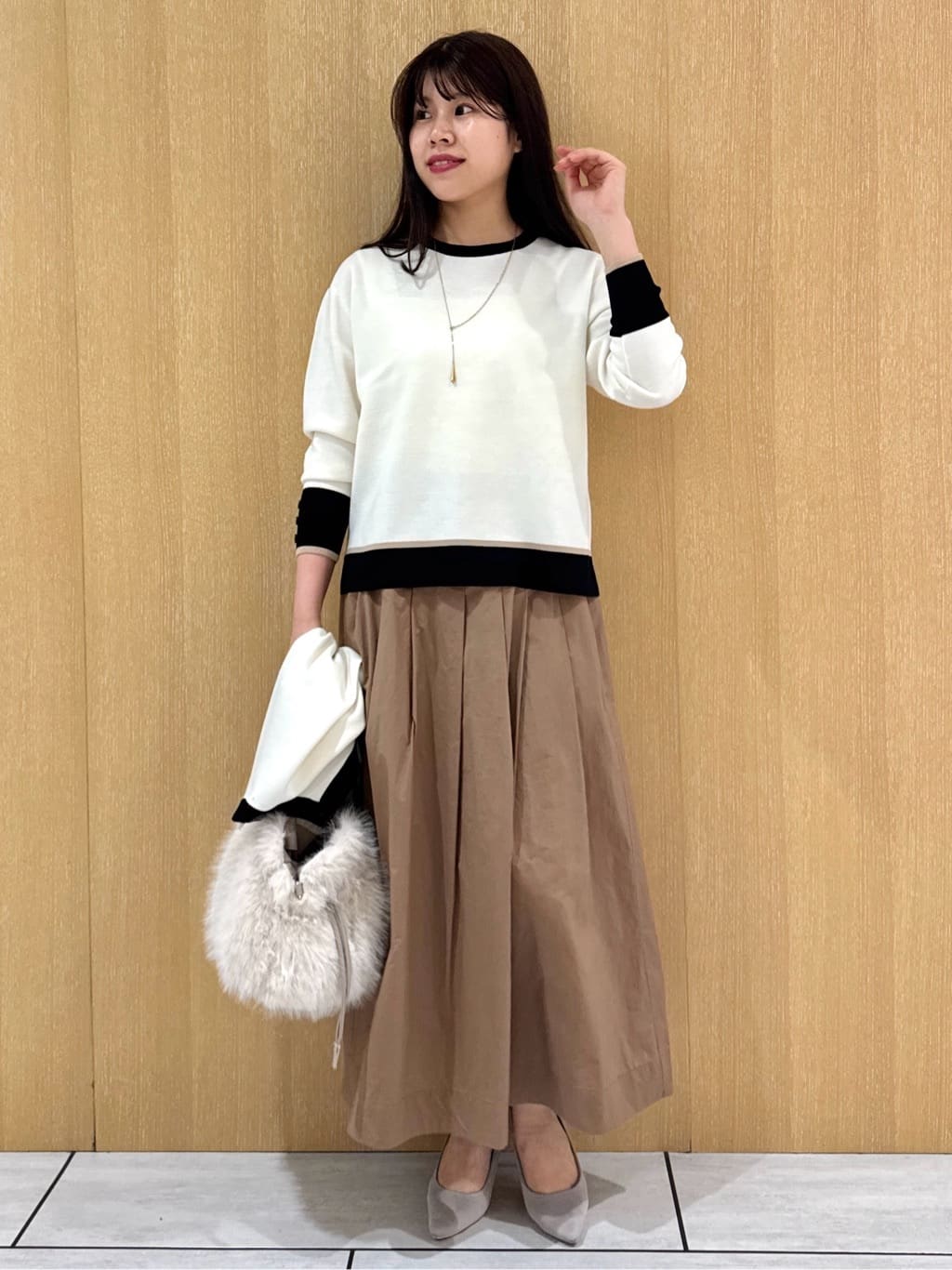 nanaさんの「UNTITLED｜【アンサンブル可/洗える】ウールミラノリブニット」を使ったコーディネート