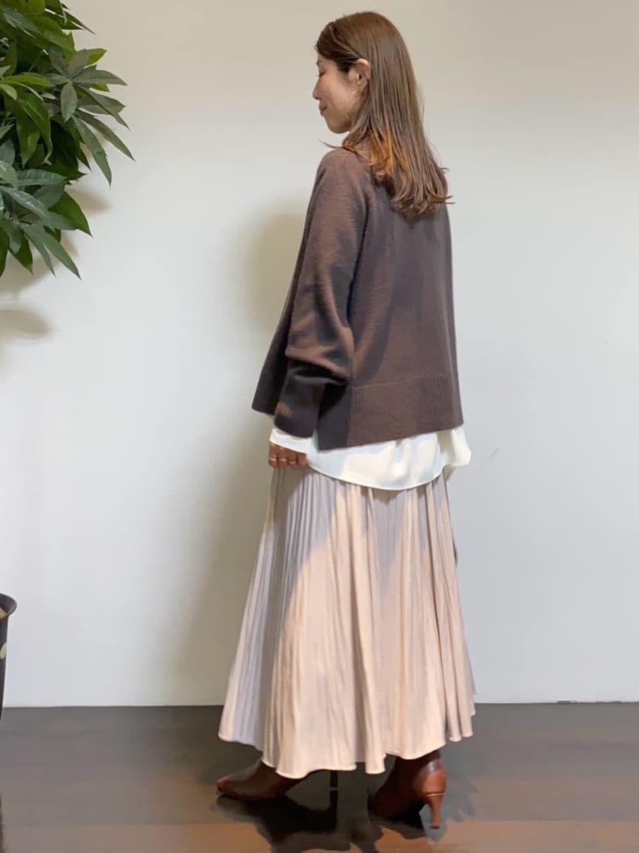 tomoさんの「UNTITLED｜【日本製／通勤／フォーマル】カシミヤ混ノーカラーコート」を使ったコーディネート