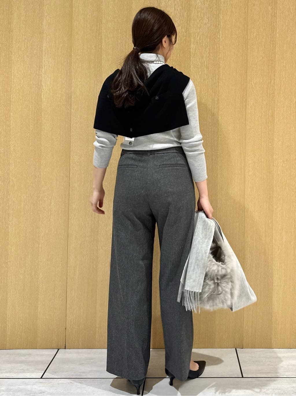 nanaさんの「UNTITLED｜【アンサンブル可/ジャケット風】ウールミラノリブカーディガン」を使ったコーディネート