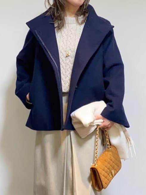 tomoさんの「UNTITLED｜【洗える】スポンディッシュ ケーブル柄ニット」を使ったコーディネート
