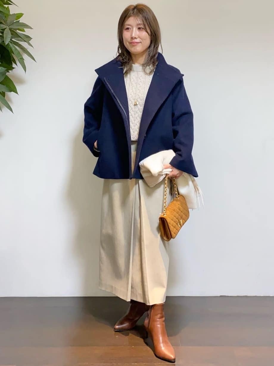 tomoさんの「UNTITLED｜【洗える】スポンディッシュ ケーブル柄ニット」を使ったコーディネート