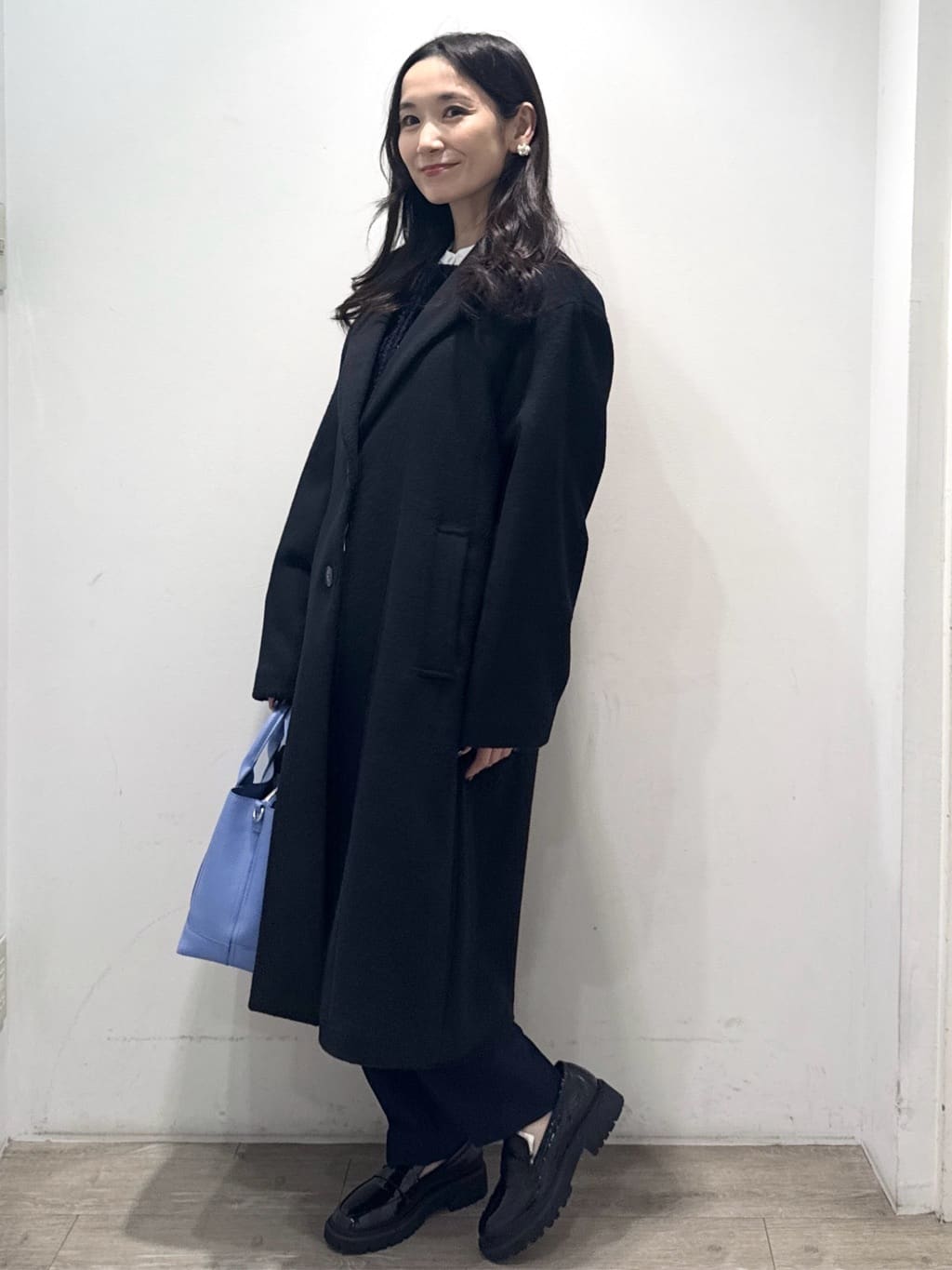 yuicciさんの「OPAQUE.CLIP｜カシミヤブレンドウールチェスターコート」を使ったコーディネート