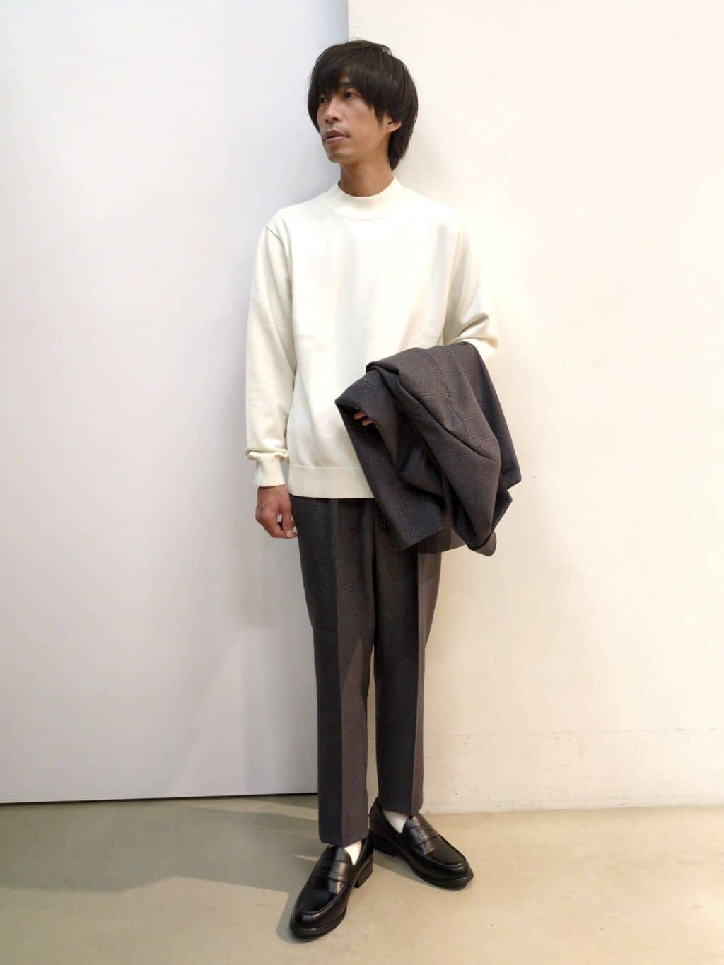 takeさんの「THE SHOP TK｜【セットアップ可/防シワ/洗濯機OK】AVANT WOOLYグレンチェックジャケット」を使ったコーディネート