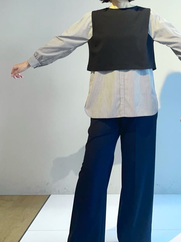 murayamaさんの「INDIVI｜【洗える／UVケア】レイヤード風デザイントップス」を使ったコーディネート