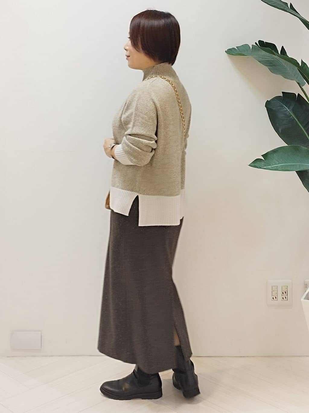 s u g iさんの「UNTITLED｜【8色展開/洗える】ウールカシミヤ ハイネックニット」を使ったコーディネート