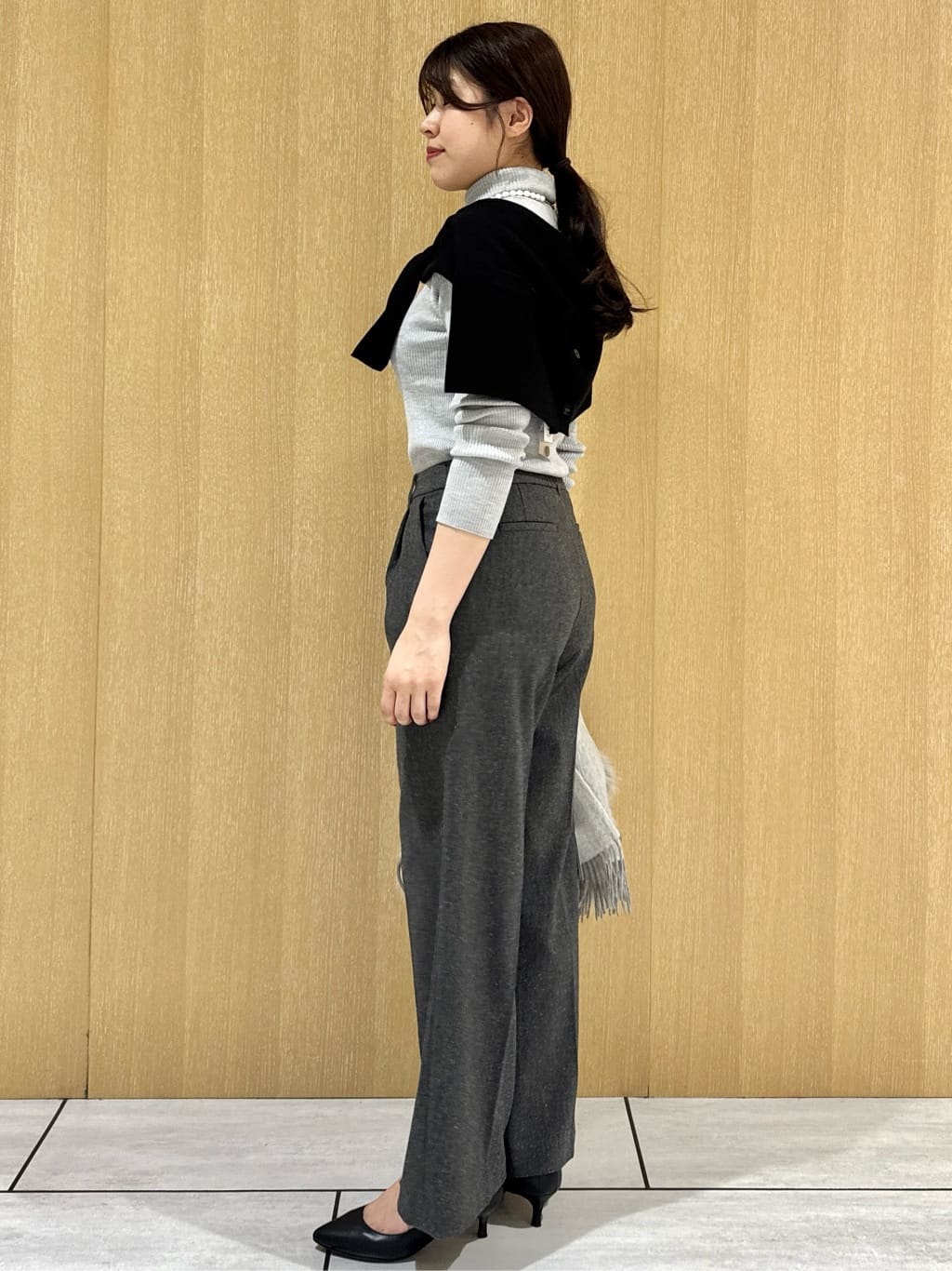 nanaさんの「UNTITLED｜【アンサンブル可/ジャケット風】ウールミラノリブカーディガン」を使ったコーディネート