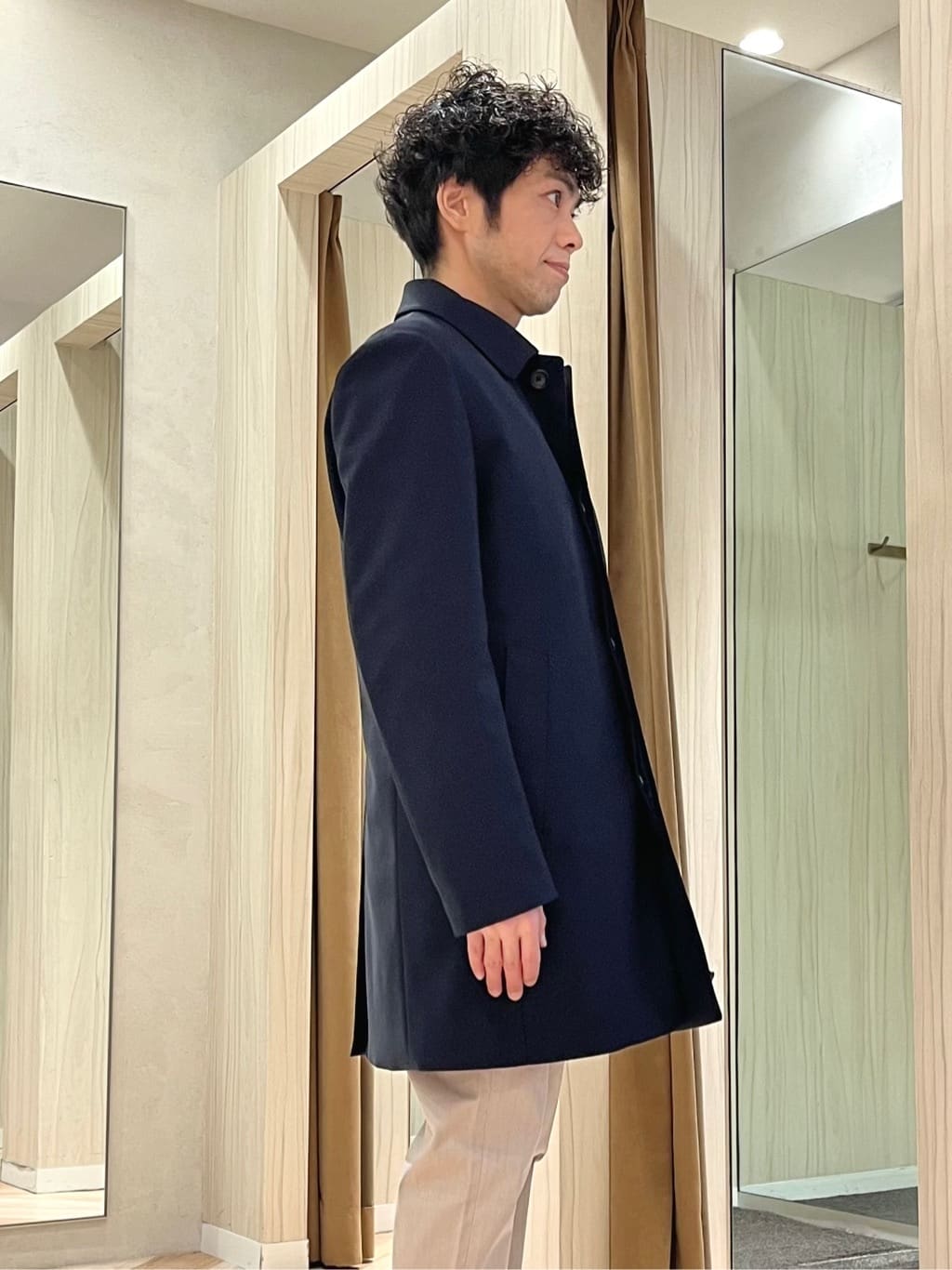 URAさんの「TAKEO KIKUCHI｜【ダウンライナー付き】メランジ ステンカラー コート」を使ったコーディネート