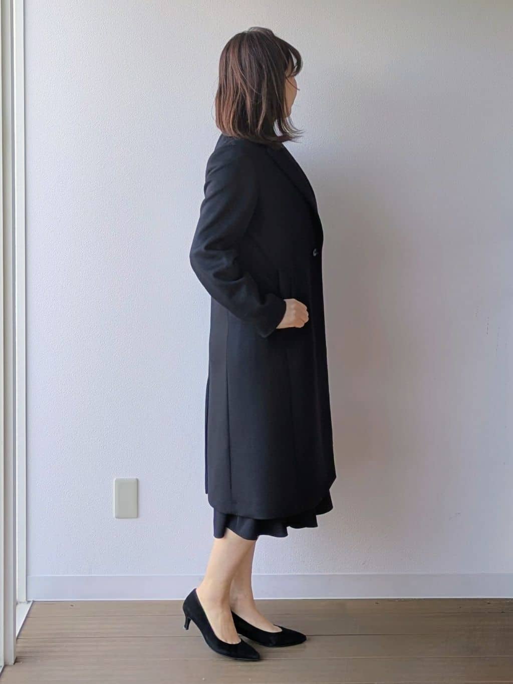 なみきさんの「UNTITLED｜【スタイリッシュ／オンオフ兼用】ウールチェスターコート」を使ったコーディネート