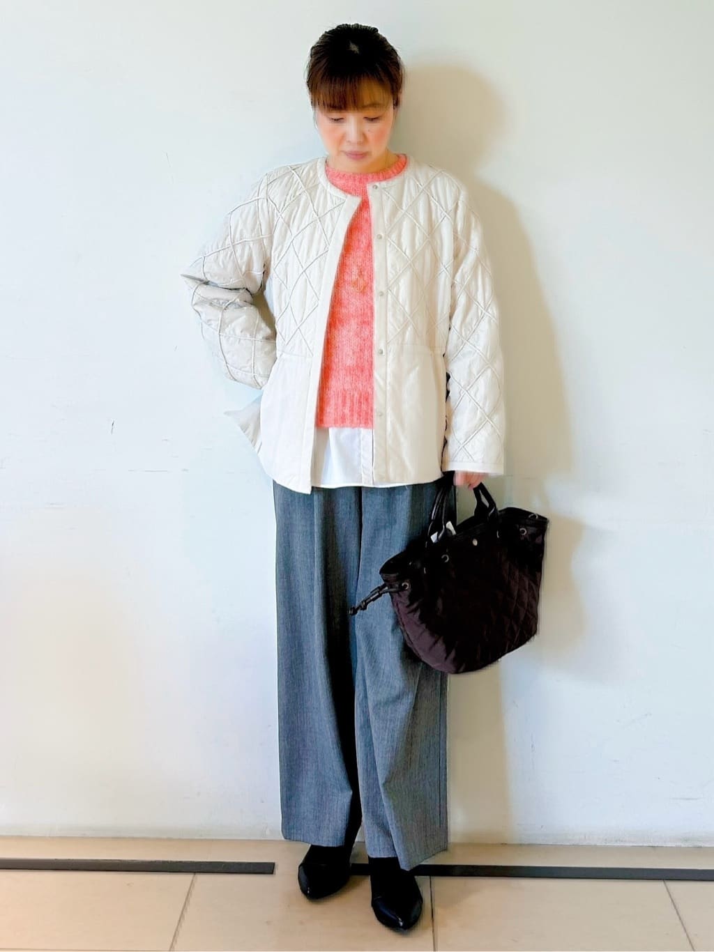 ひーさんの「Reflect｜【一枚で着映え◎／ゆったり着られるワンサイズ】スパンコール&times;ラメニット」を使ったコーディネート