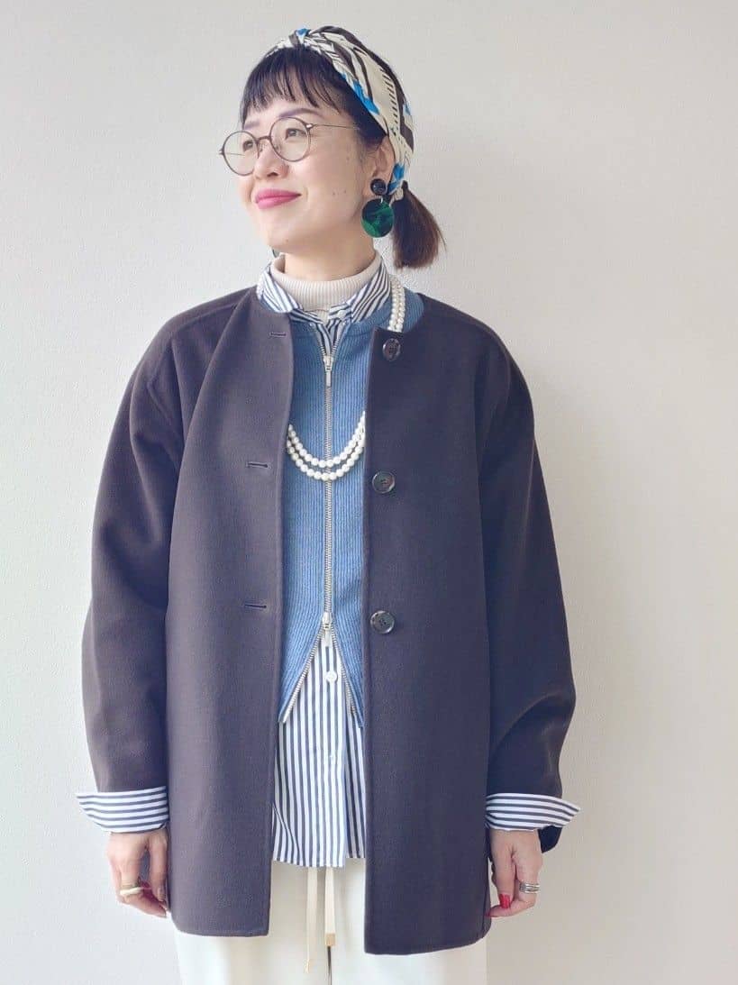 MUTSUKOさんの「UNTITLED｜【ミディ丈/軽やか】セミラグランリバー コート」を使ったコーディネート