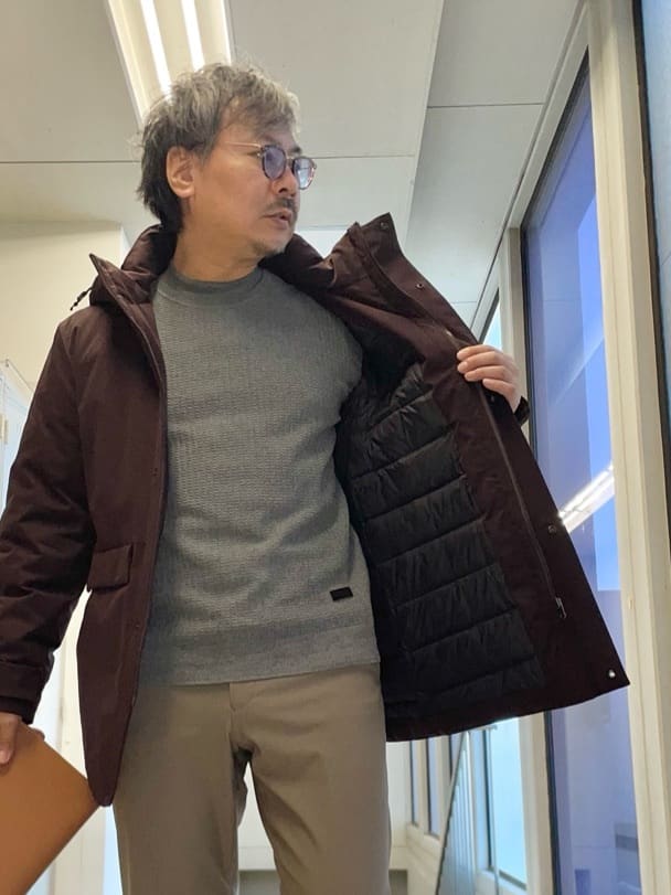 MAKOTO AIさんの「TAKEO KIKUCHI｜【None Of Stress】ストレッチ ダウンブルゾン」を使ったコーディネート