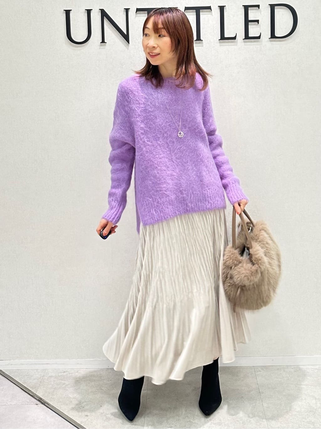 Miwaさんの「UNTITLED｜【ゆったり】アルパカ混シャギーニット」を使ったコーディネート