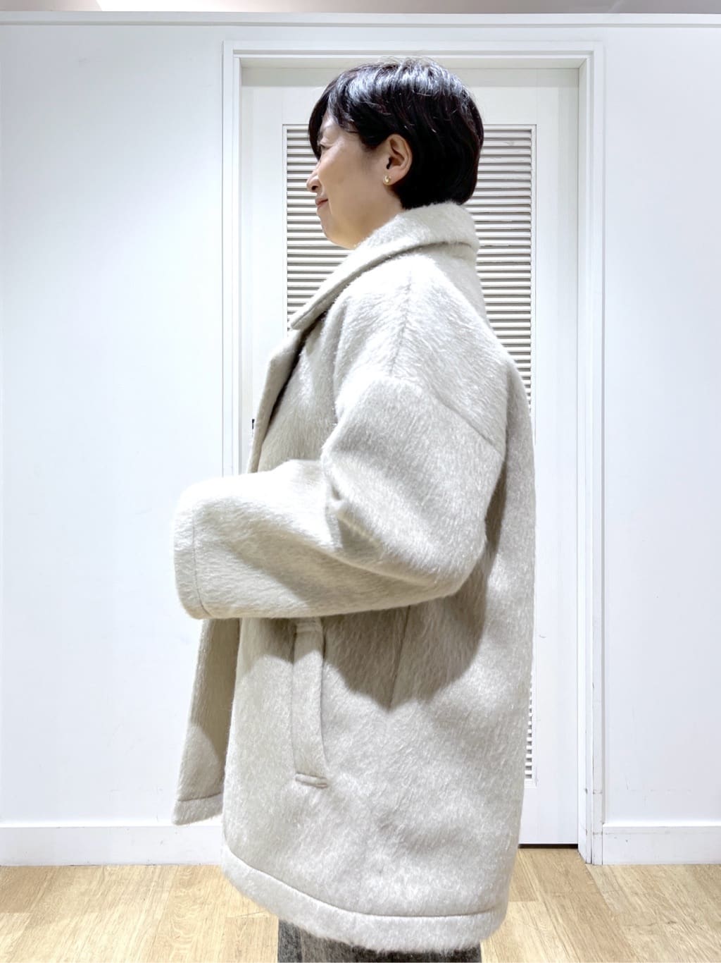 Miyazakiさんの「Dessin｜シャギーコート」を使ったコーディネート